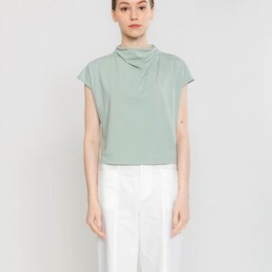 Draped Jersey Tee - Light Jade