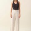 High-waist Linen Wide Pant - Raw