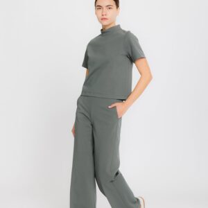 Pull-on Ponte Wide Pant -  Sage