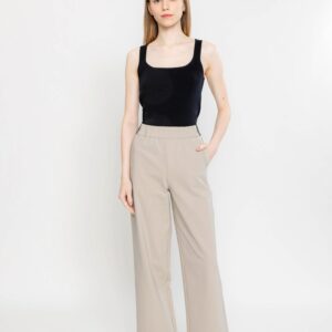 Pull-on Ponte Wide Pant -  Clay